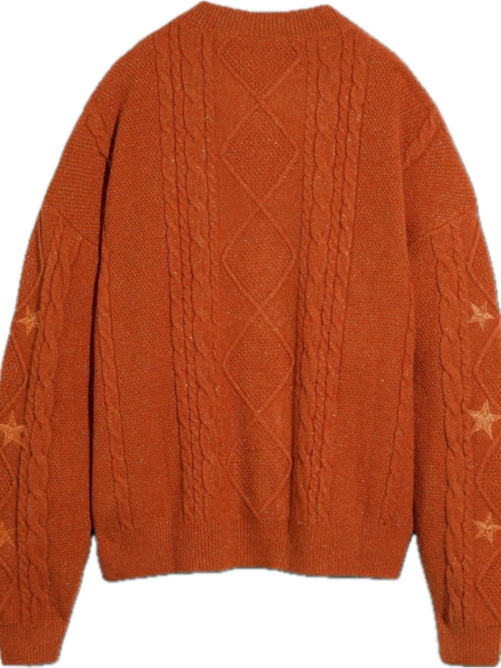 Taylor Swift Burnt Orange Cable‑Knit V‑Neck Cardigan - Picture 4 of 11
